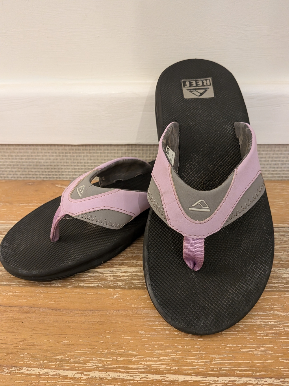 Reef Women’s Lavender and Gray Cushion Flip Flops